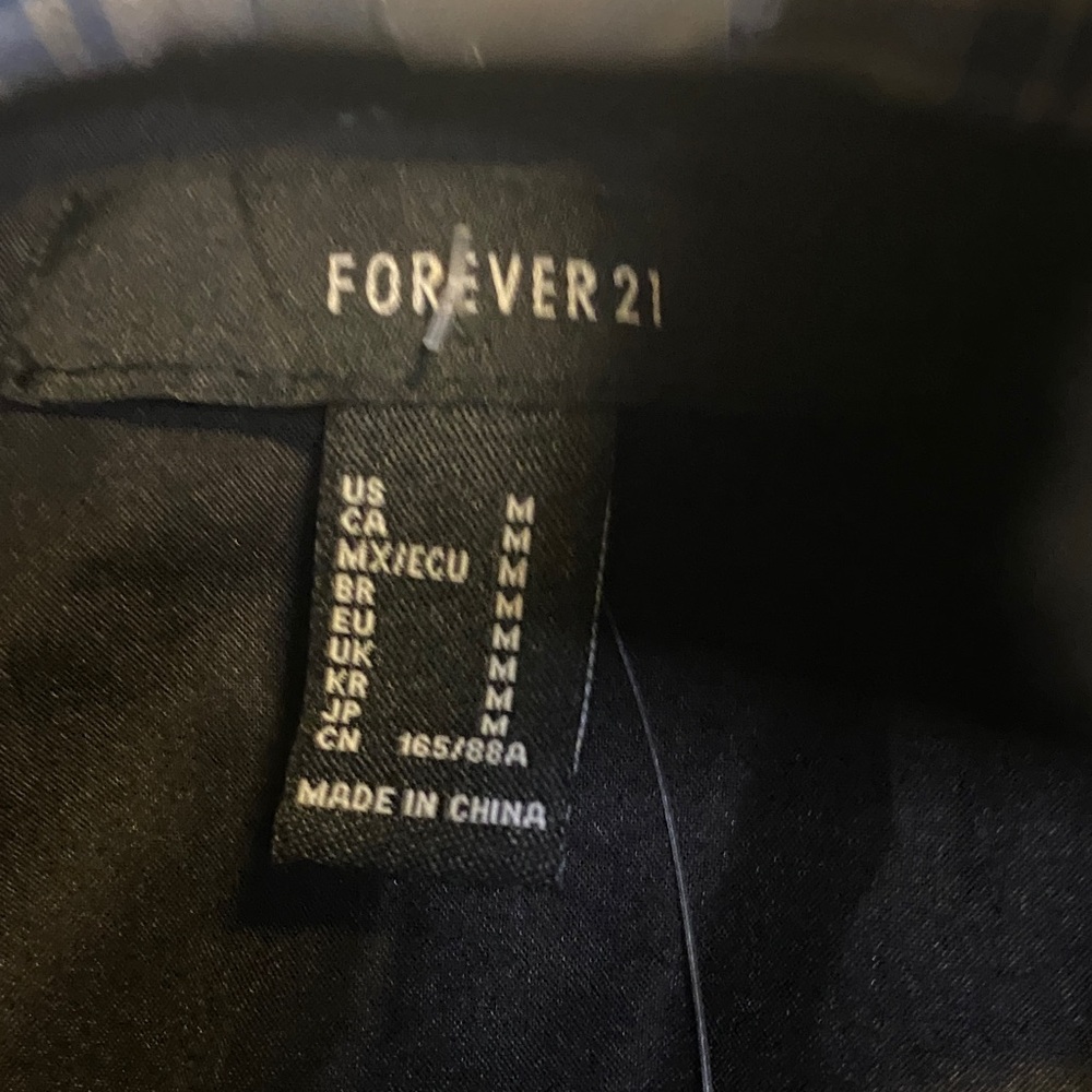 Forever 21 Black Checkered Cropped Blazer - Picture 2 of 10